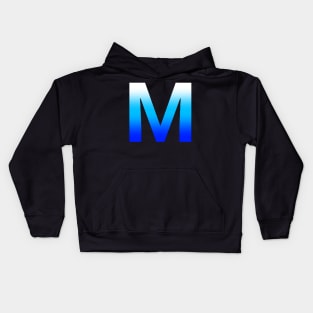 Blue Letter M Kids Hoodie